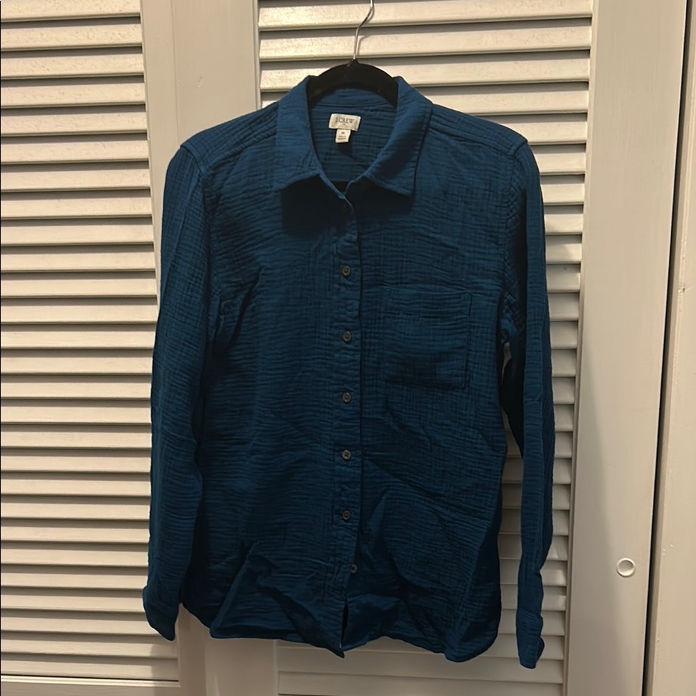 J. Crew Factory Teal Button-Up Shirt